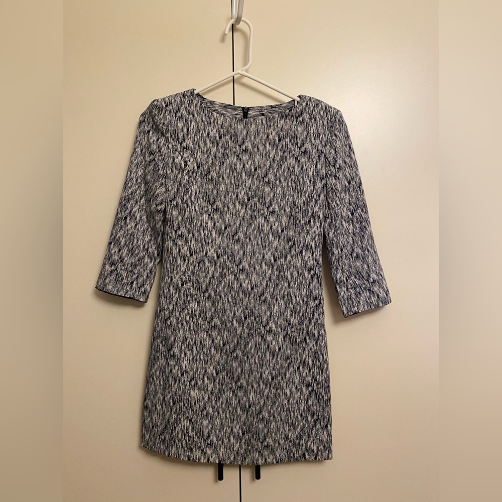 Black and white patterned minidress with half sleeves size small